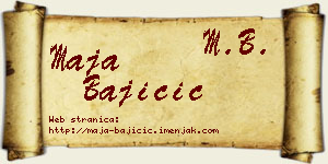 Maja Bajičić vizit kartica